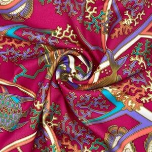 Sea Gardens by‎ Smith’s of Bermuda Aquatic patterned souvenir scarf.